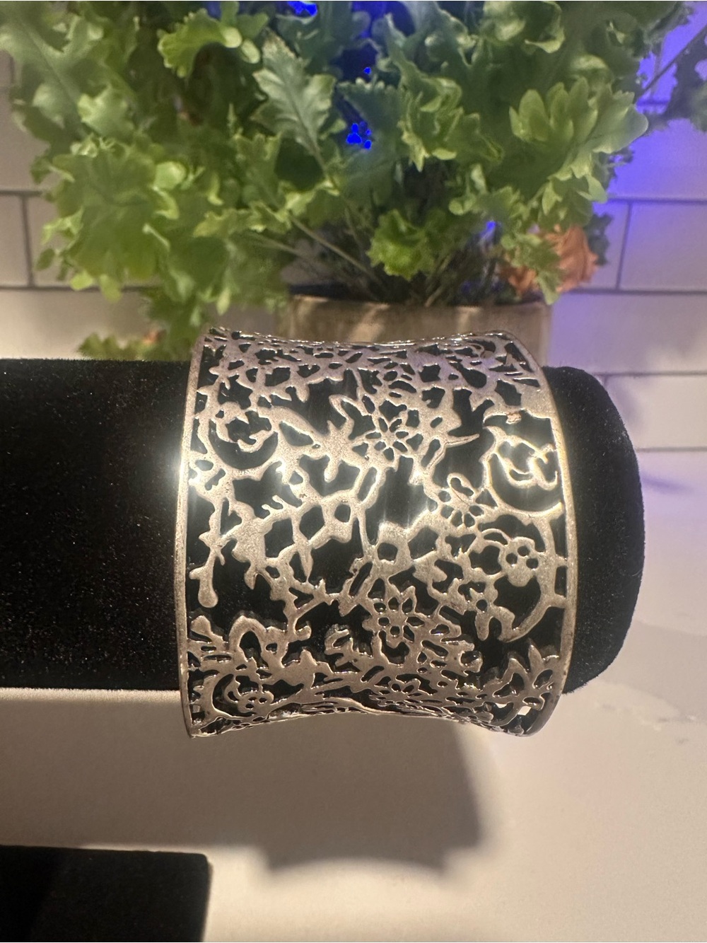 Women's Silver-Tone Filigree Cuff Bracelet
